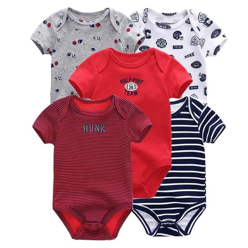 Baby Rompers Short Sleeve 100% Cotton Overalls Newborn Comfortable Clothes Super Soft Stretchable