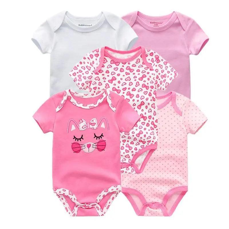 Baby Rompers Short Sleeve 100% Cotton Overalls Newborn Comfortable Clothes Super Soft Stretchable