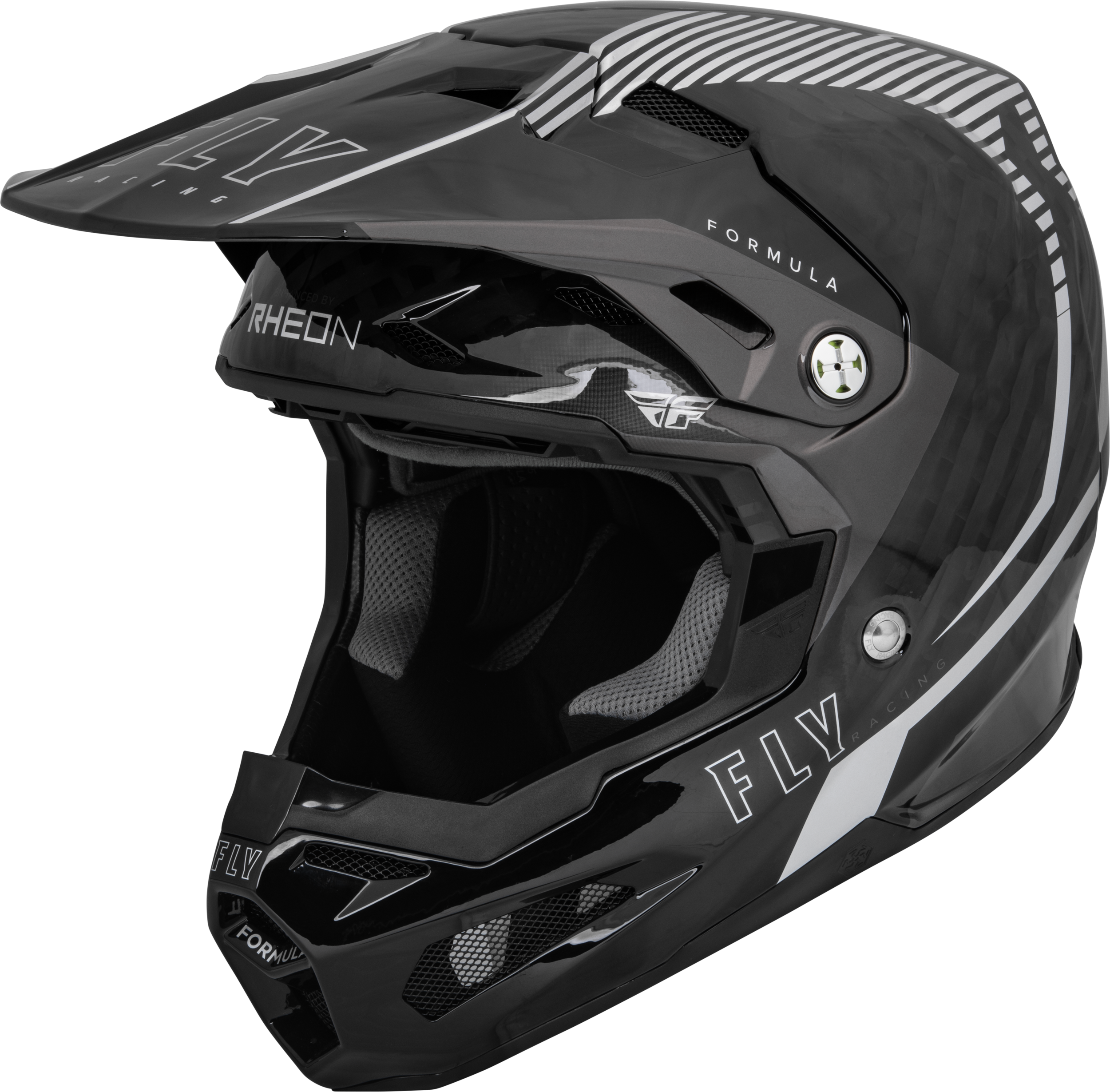 Fly Racing Formula Carbon Tracer Helmet Silver/Black Xs 73-4444XS