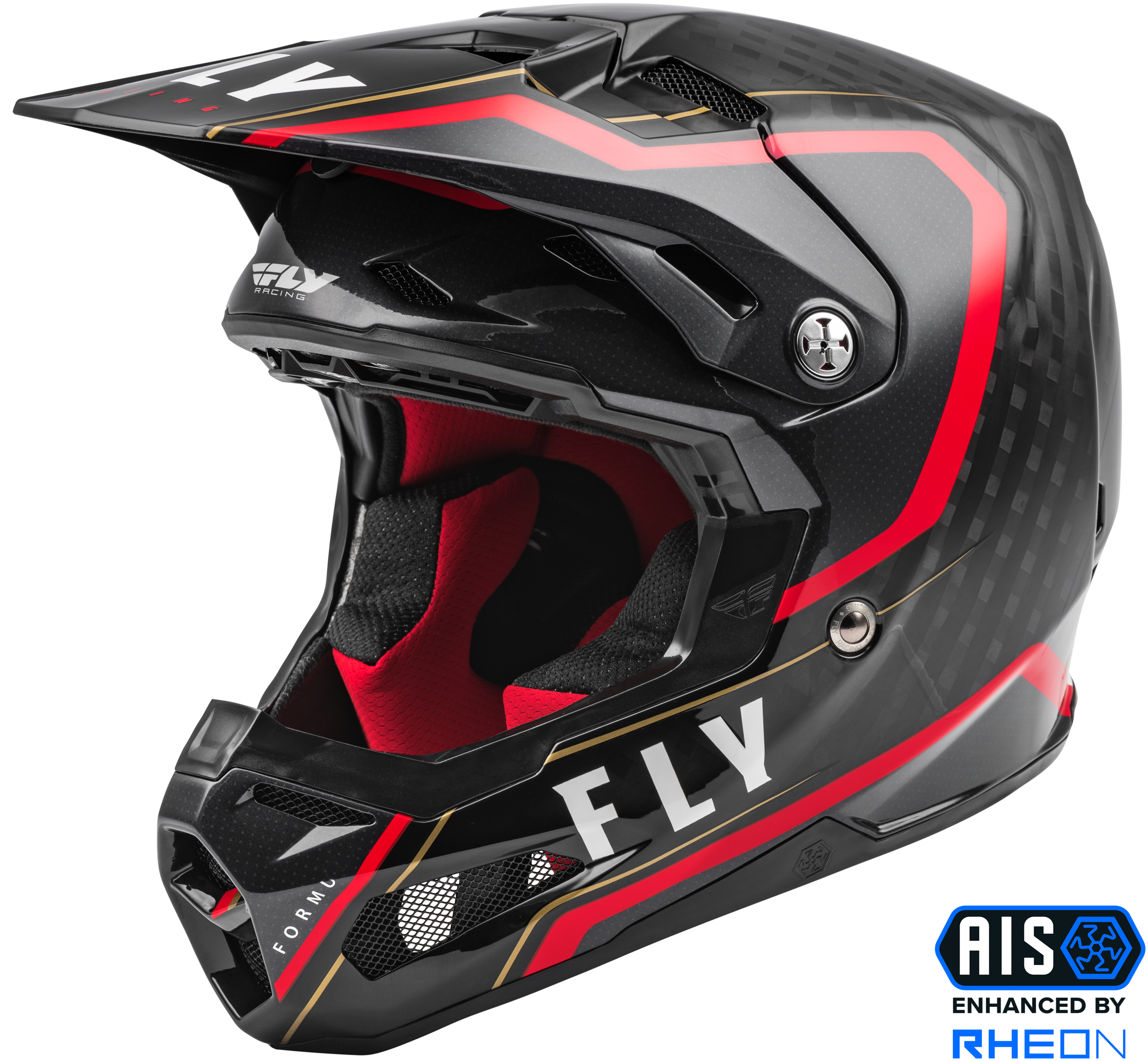 Fly Racing Formula Carbon Axon Helmet Black/Red Xs 73-4422XS