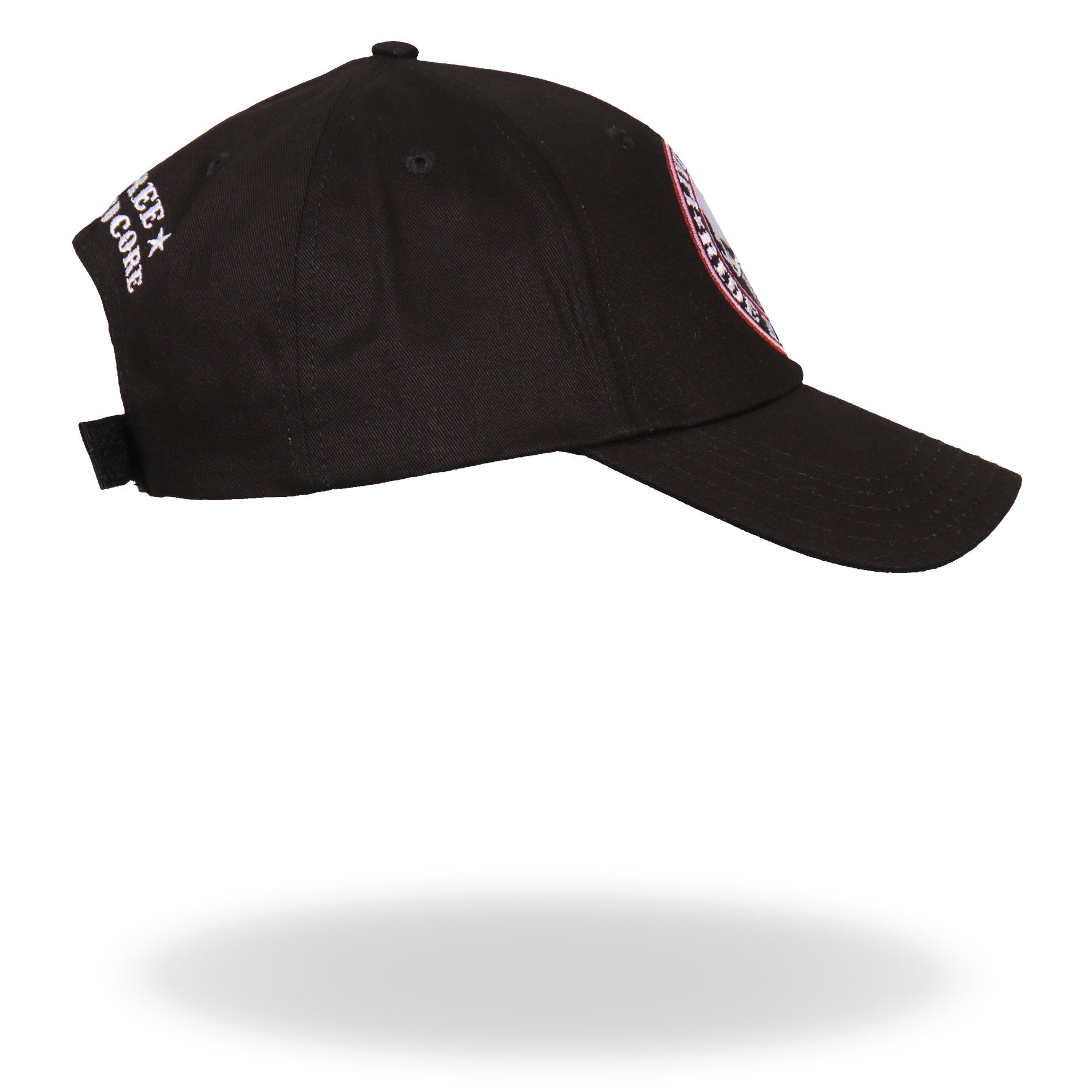 BCA1042 Live Free Ride Hardcore Skull Baseball Cap