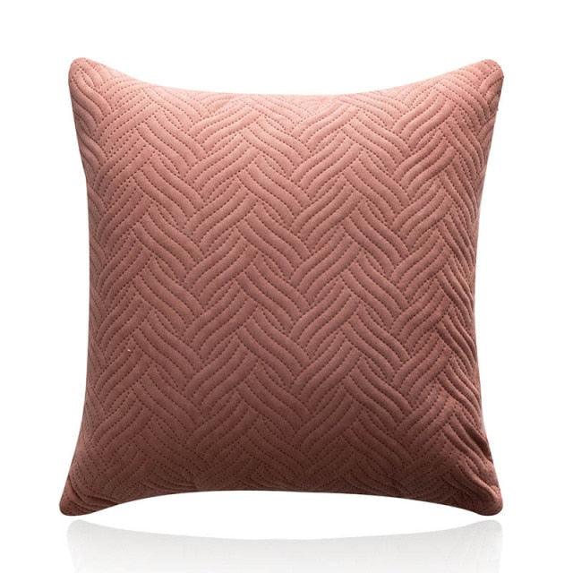Beautiful Quilted Pillowcase Throw Pillow Covers Home Decor Velvet Square Throw Pillow Covers Decoration Pillow Cushion Sofa Living Room Simple Decorative Cushion Cover 45x45CM