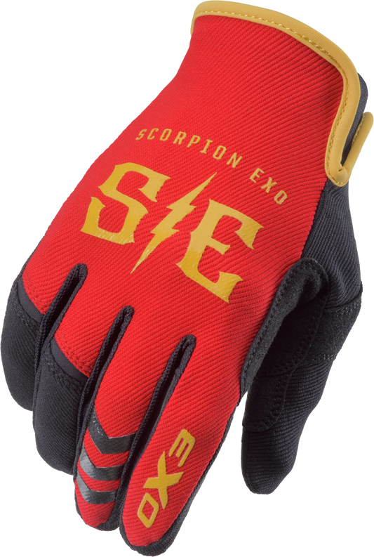 Air-Stretch Gloves Charge Red/Gold 3x