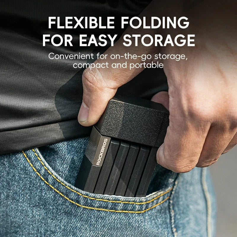 Mini Folding Bike Lock with Mount Bracket