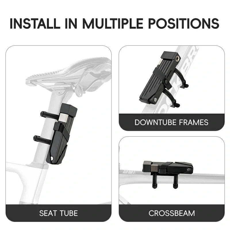 Mini Folding Bike Lock with Mount Bracket
