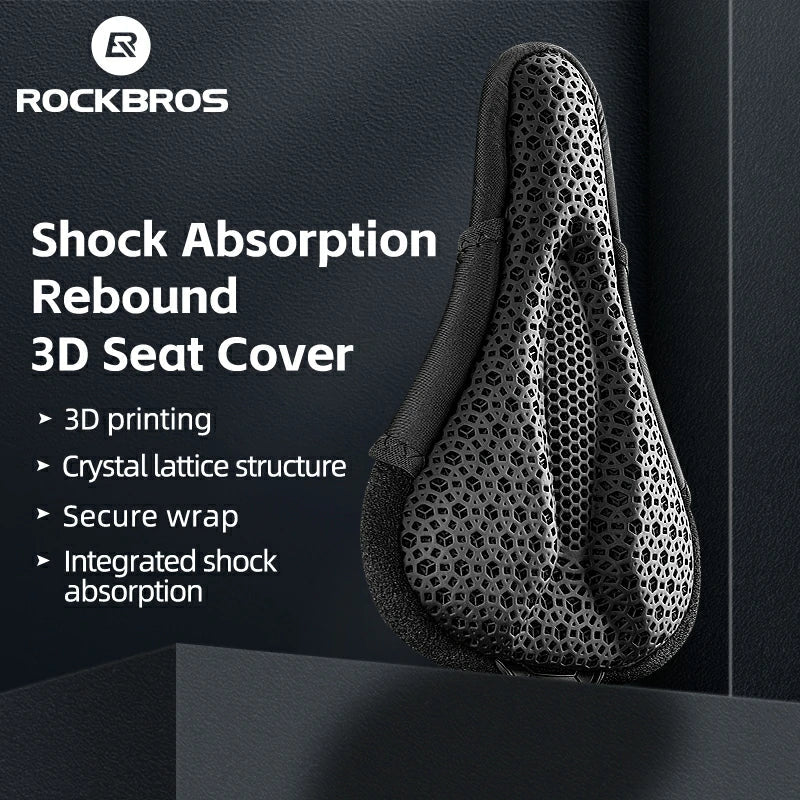 Bike Seat Cover 3D Printed Shock Absorption Cushion Pad