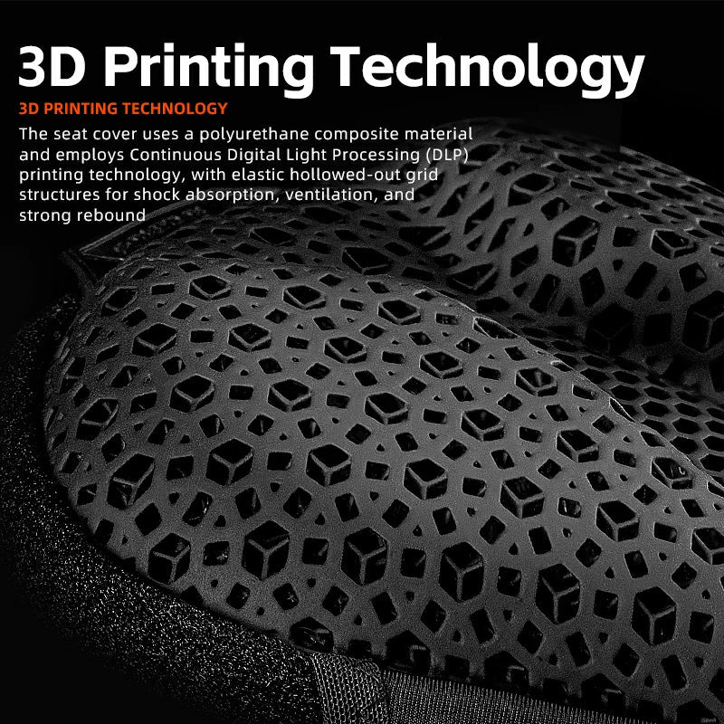 Bike Seat Cover 3D Printed Shock Absorption Cushion Pad