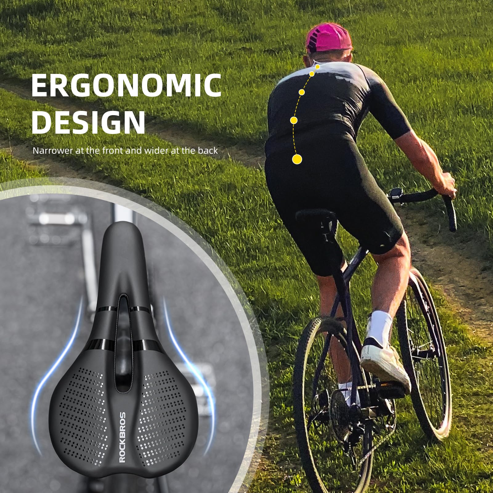 Bike Seat Cushion Waterproof for City MTB Bikes