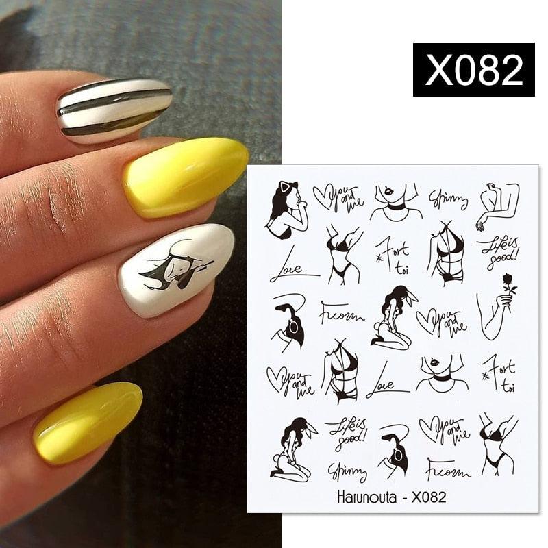 Blue Marble Water Decal Sticker Wave Line Flower Leaf Tree Summer Slider Decor For Manicuring Nail Art Watermarks Curve Graffiti Nail Design for Acrylic Nail Supplies Designer Nail Decorations for Women Girls Kids
