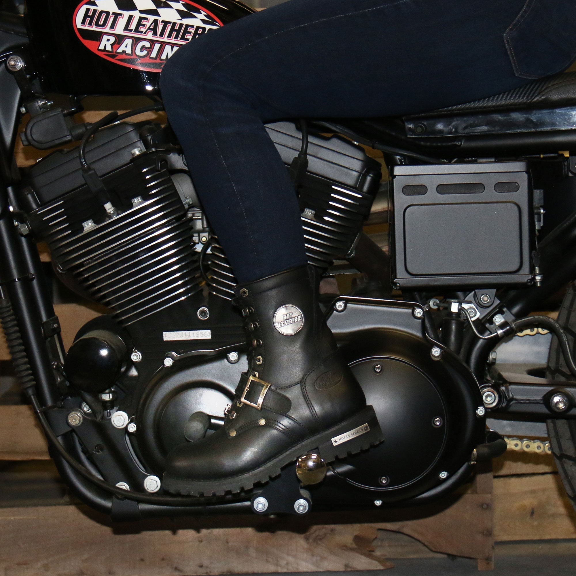 BTL1001 Ladies 7-inch-Tall Logger Leather Boots with Buckle