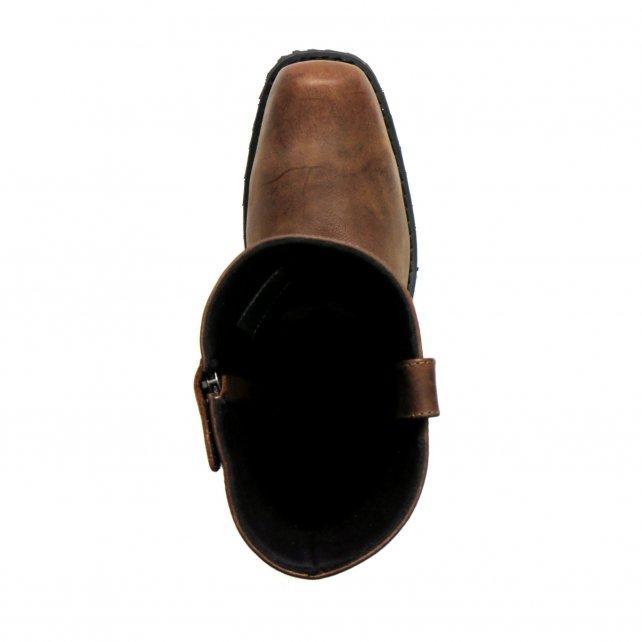 Men's Rust Brown 11-inch Harness Motorcycle Leather Boots BTM1001