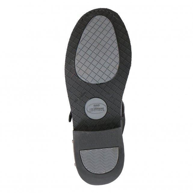 Men's Black 11-inch Round Toe Engineer Leather Boots BTM1002