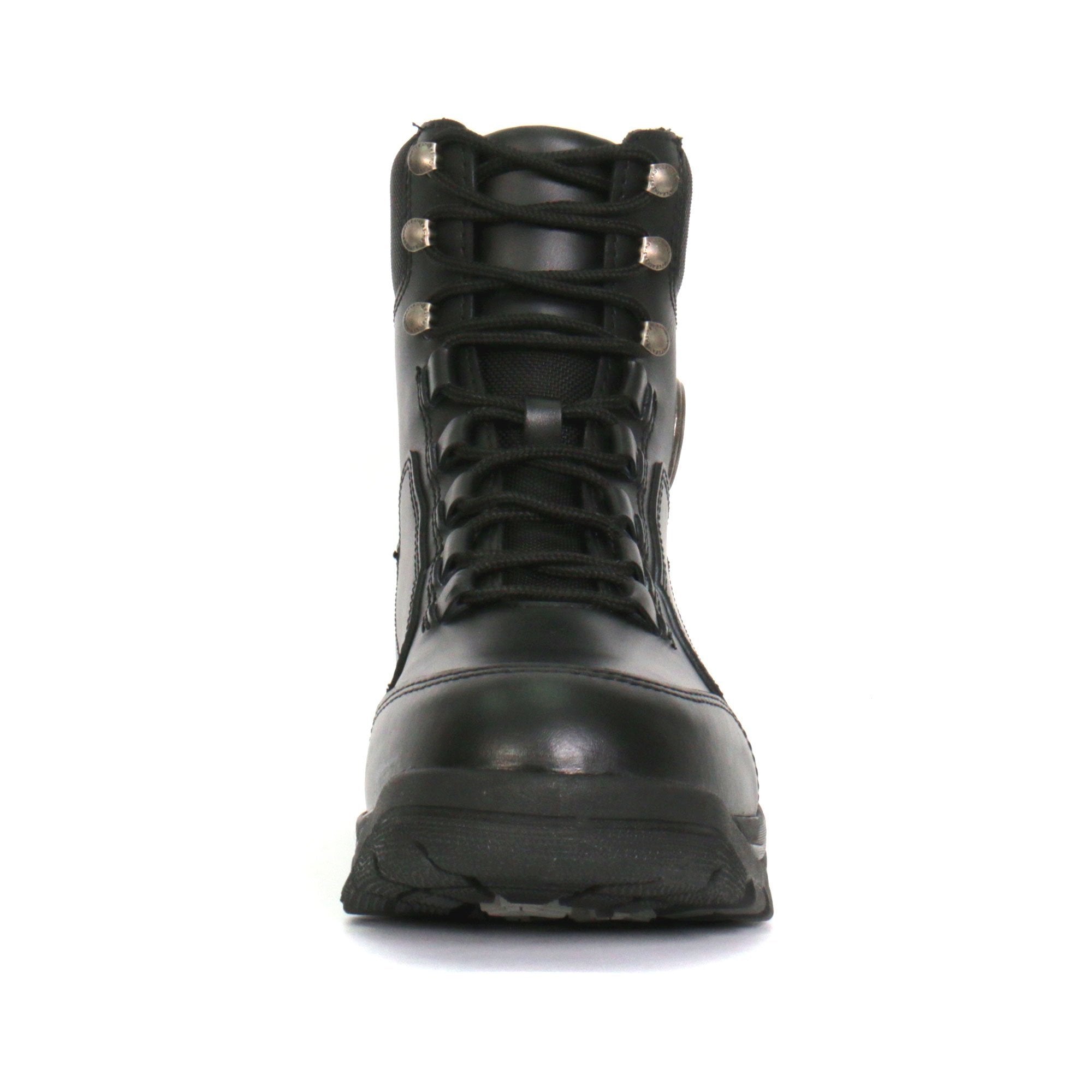 Men's Black Leather Swat Style Lace Up Boots  BTM1010