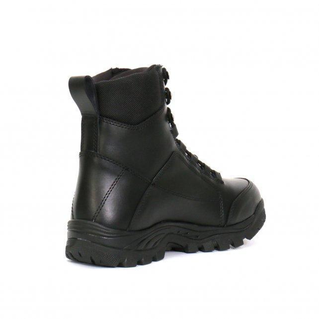 Men's Black Leather Swat Style Lace Up Boots  BTM1010