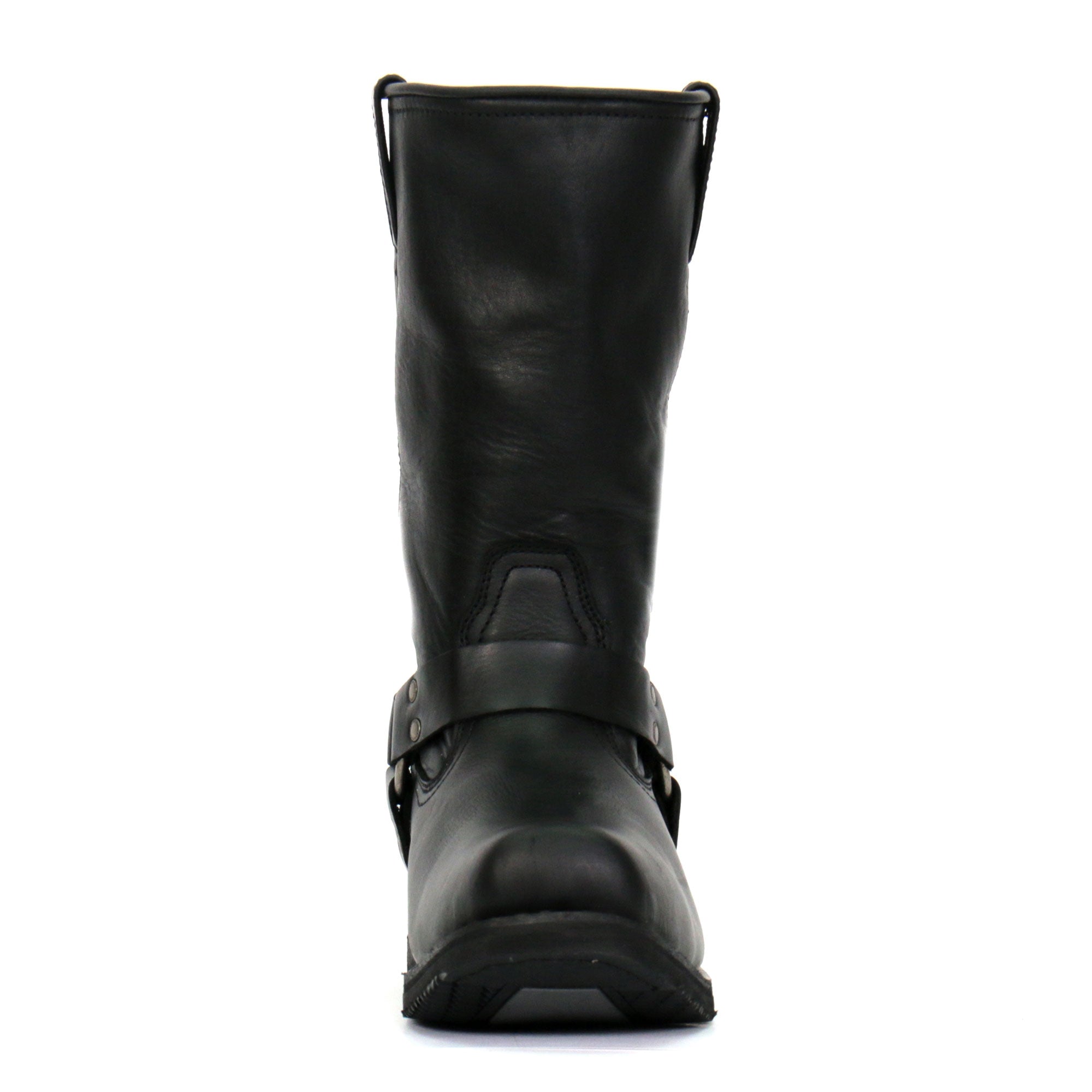 BTM1016 Men's Classic Black 11-inch Harness Leather Boots