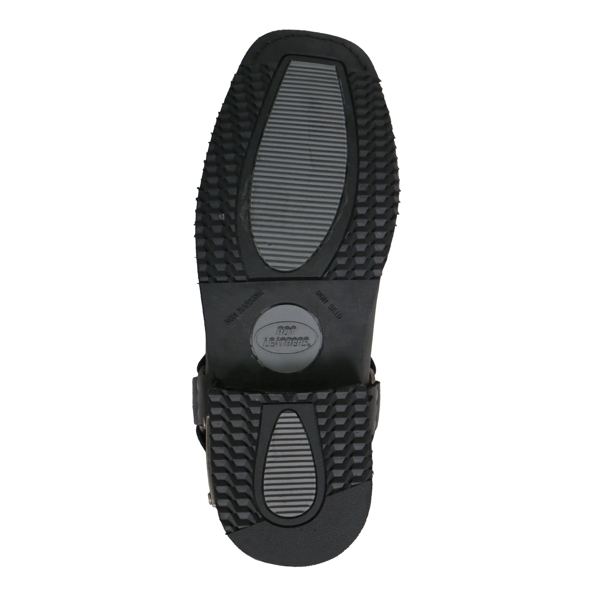 BTM1016 Men's Classic Black 11-inch Harness Leather Boots