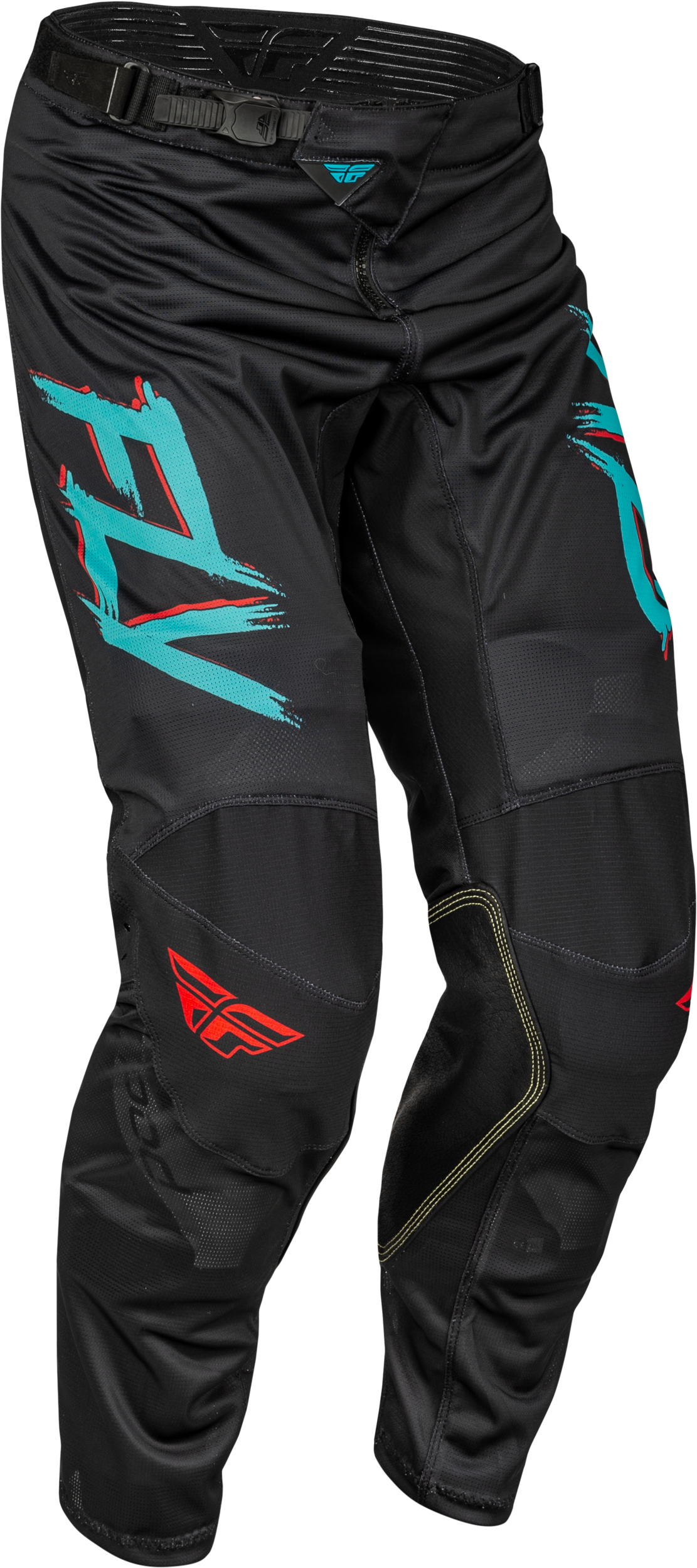 Fly Racing Kinetic Mesh Rave Pants Red/Black/Mint Sz 32 377-32232