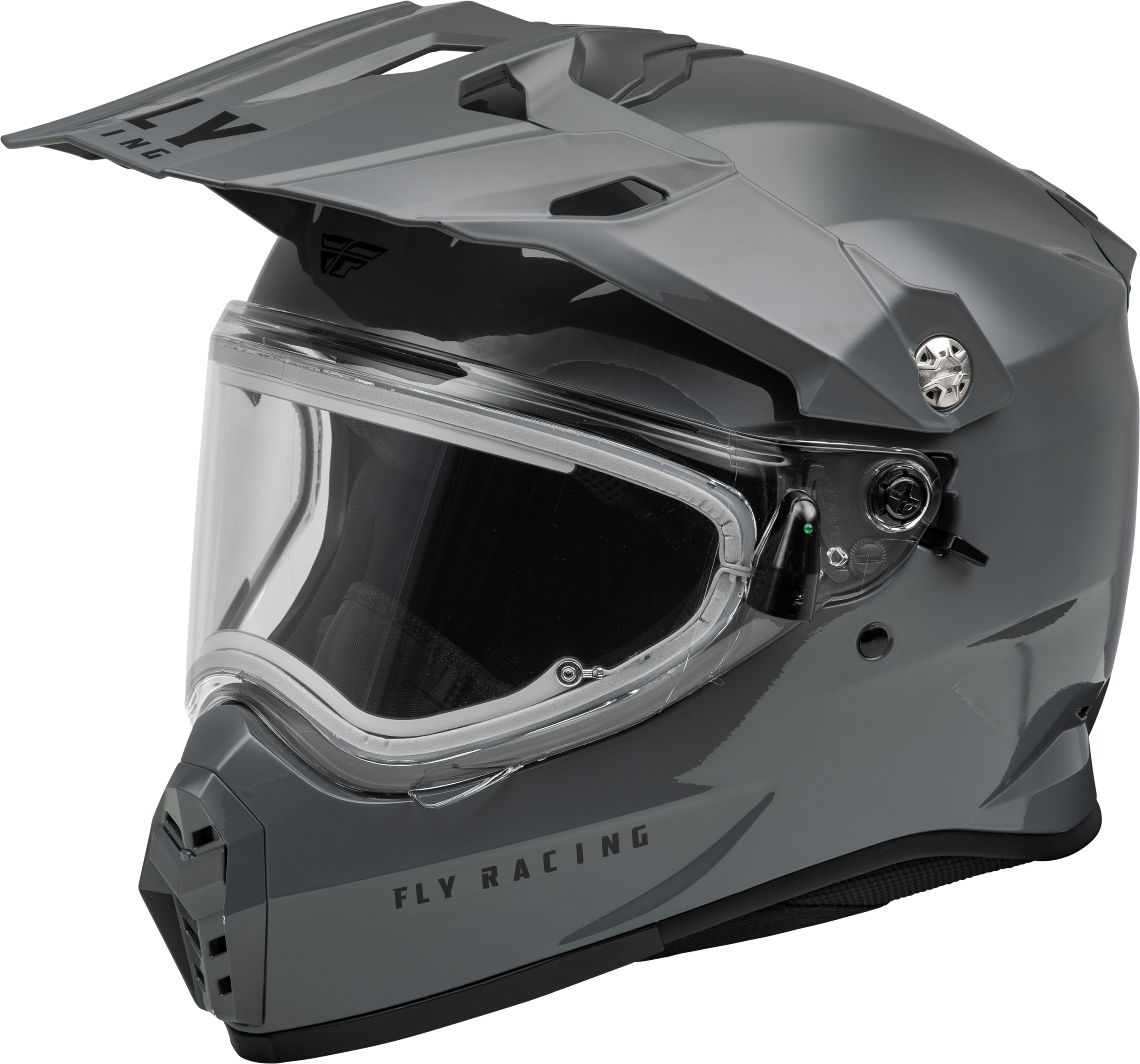 Fly Racing Trekker Cw Solid Helmet Elec Shld Grey Md 73-31365M