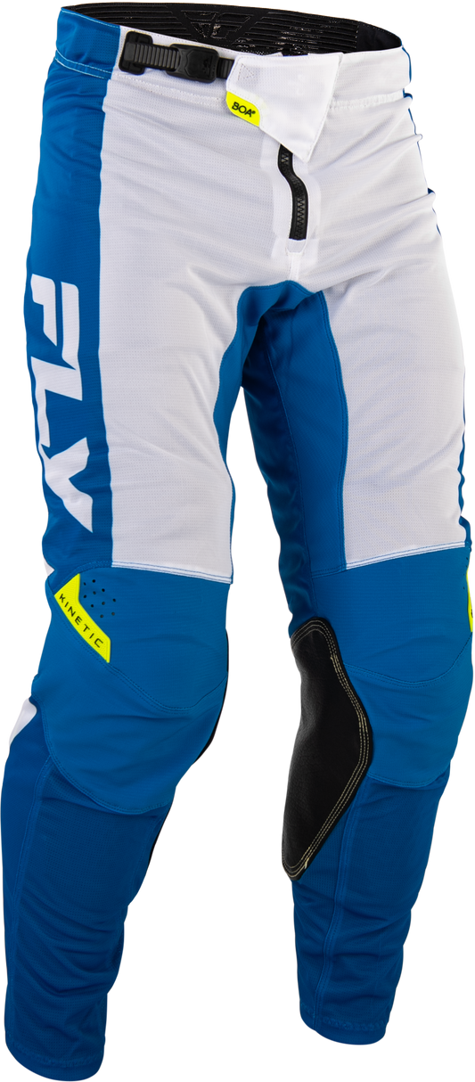 Fly Racing Kinetic Mesh Pants Blue/White/Hi-Vis Sz 28 380-32428