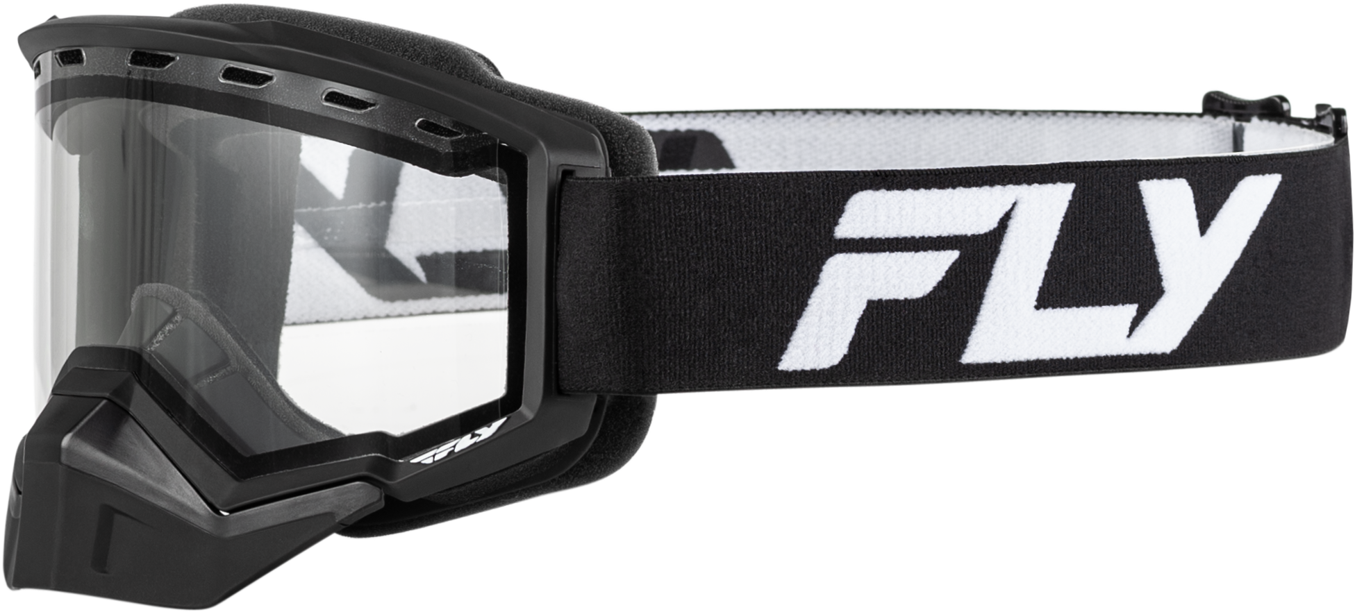 Fly Racing Yth Focus Snow Goggle Blk/Wht W/ Clear Lens 37-50162Y