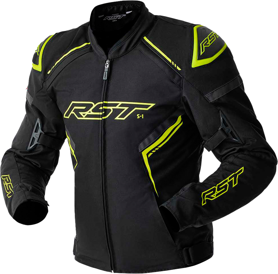 RST S1 D3o Textile Jacket Black/Grey/Flo Yel Sm 556-3614240