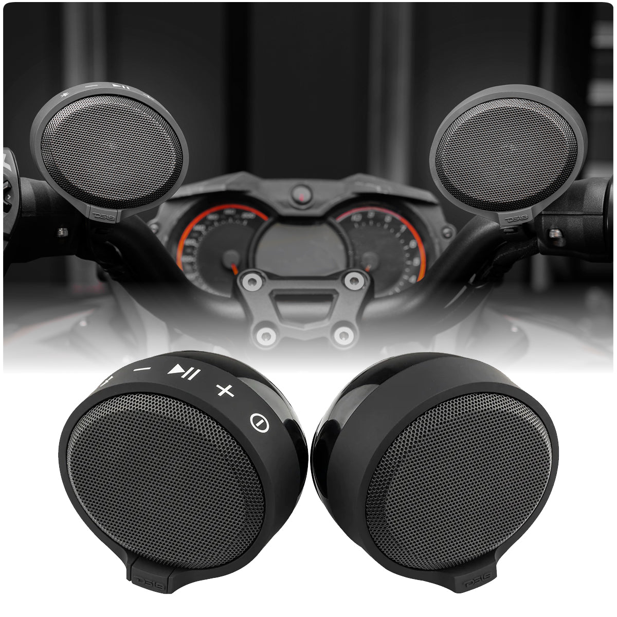 Amplified Handlebar Mounted Bluetooth Speaker System for Can-Am Ryker & Spyder Motorcycles