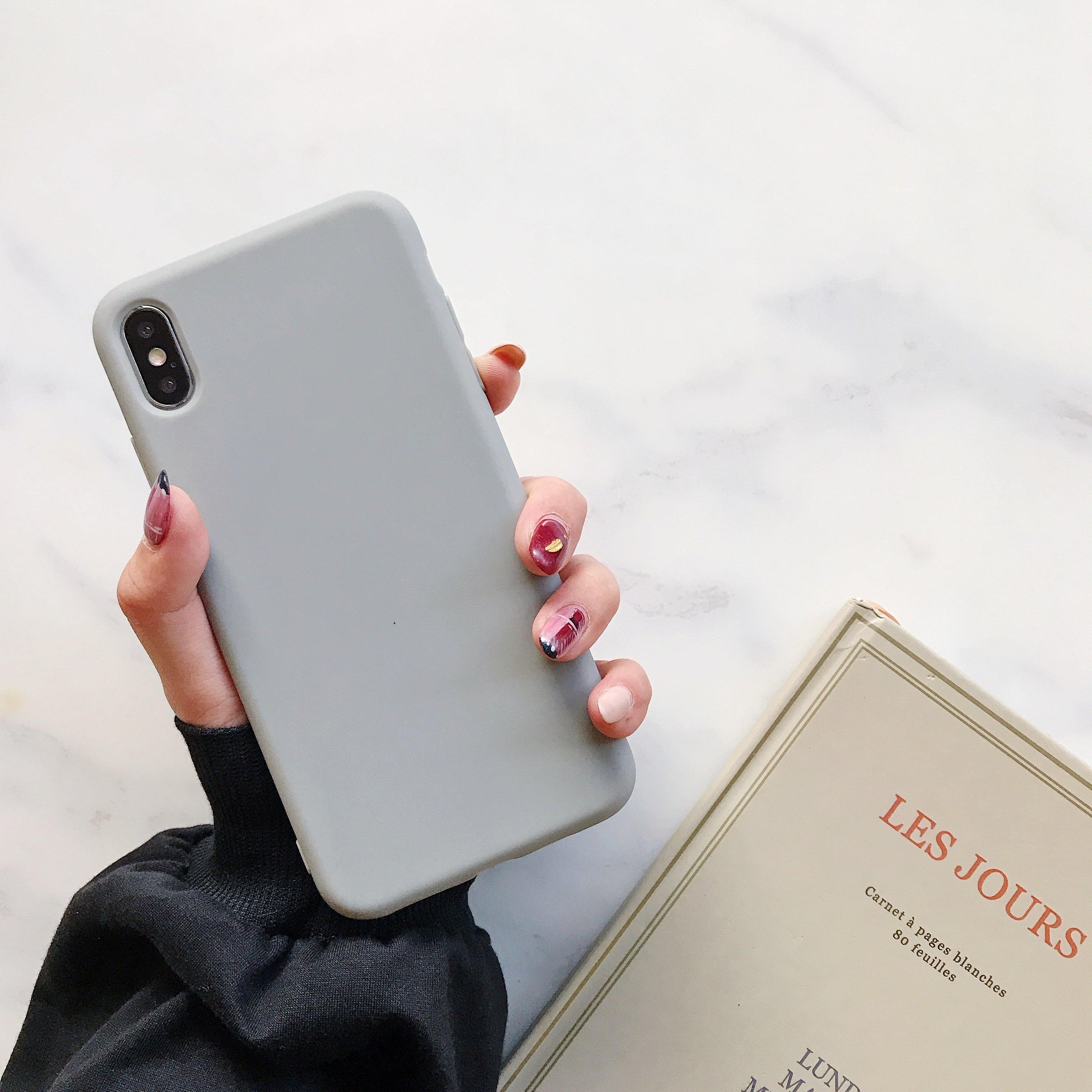 Candy Color Case for iPhone 13 12 14 Pro Max Ultra Thin Soft Back Phone Cover On iPhone Colorful Thin Case Protective Cover Soft Silicone Mobile Phone Case Cover