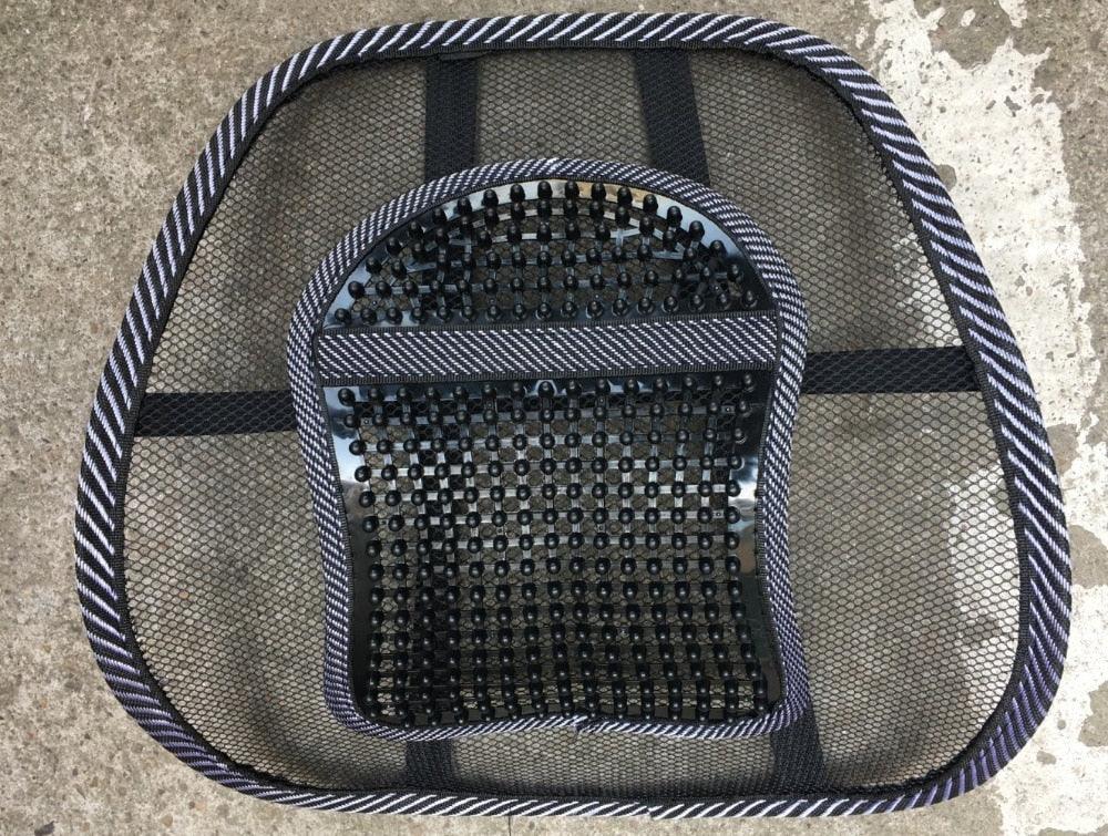 Car Seat Chair Back Cushion Mesh Lumbar Back Brace Car Seat Chair Cushion Massage Back Cushion Pad Support Home Office Lumbar Support Car Mesh Back Support with Massage Beads Ergonomic Designed For Comfort Lower Back Pain Relief