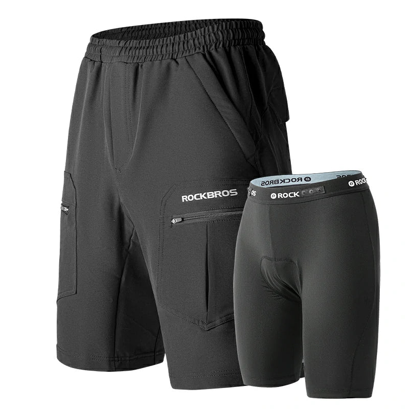 2-in-1 Casual Cycling Shorts with 3D Padded Liner