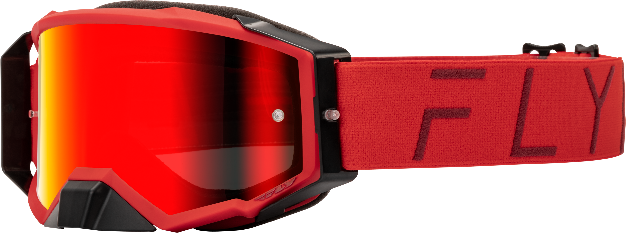 Fly Racing Zone Pro Goggle Red W/ Red Mirror/Smoke Lens 37-51911