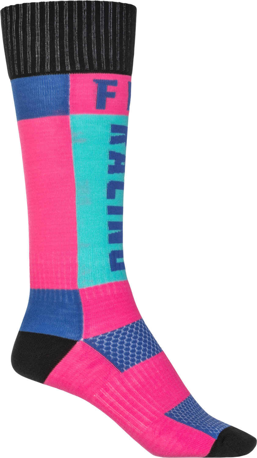 Fly Racing Youth Mx Socks Thick Pink/Blue 350-0551Y