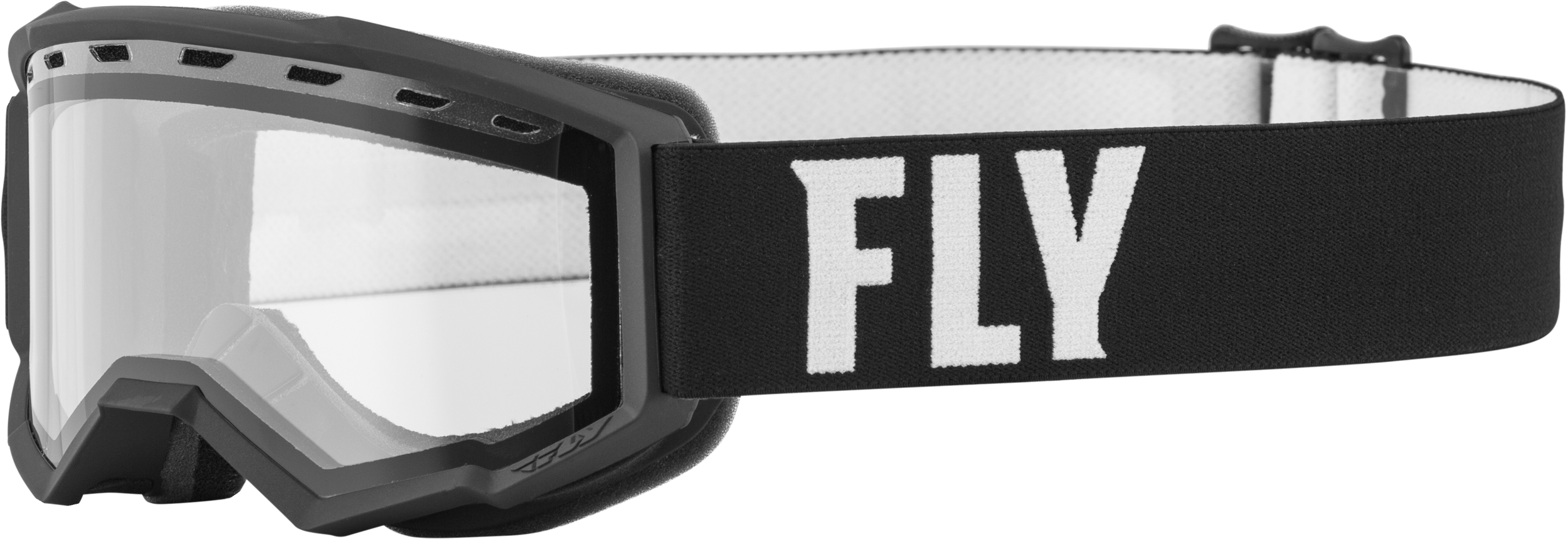 Fly Racing Youth Focus Snw Goggle Blk/Wht W/ Clear Lens 37-50160