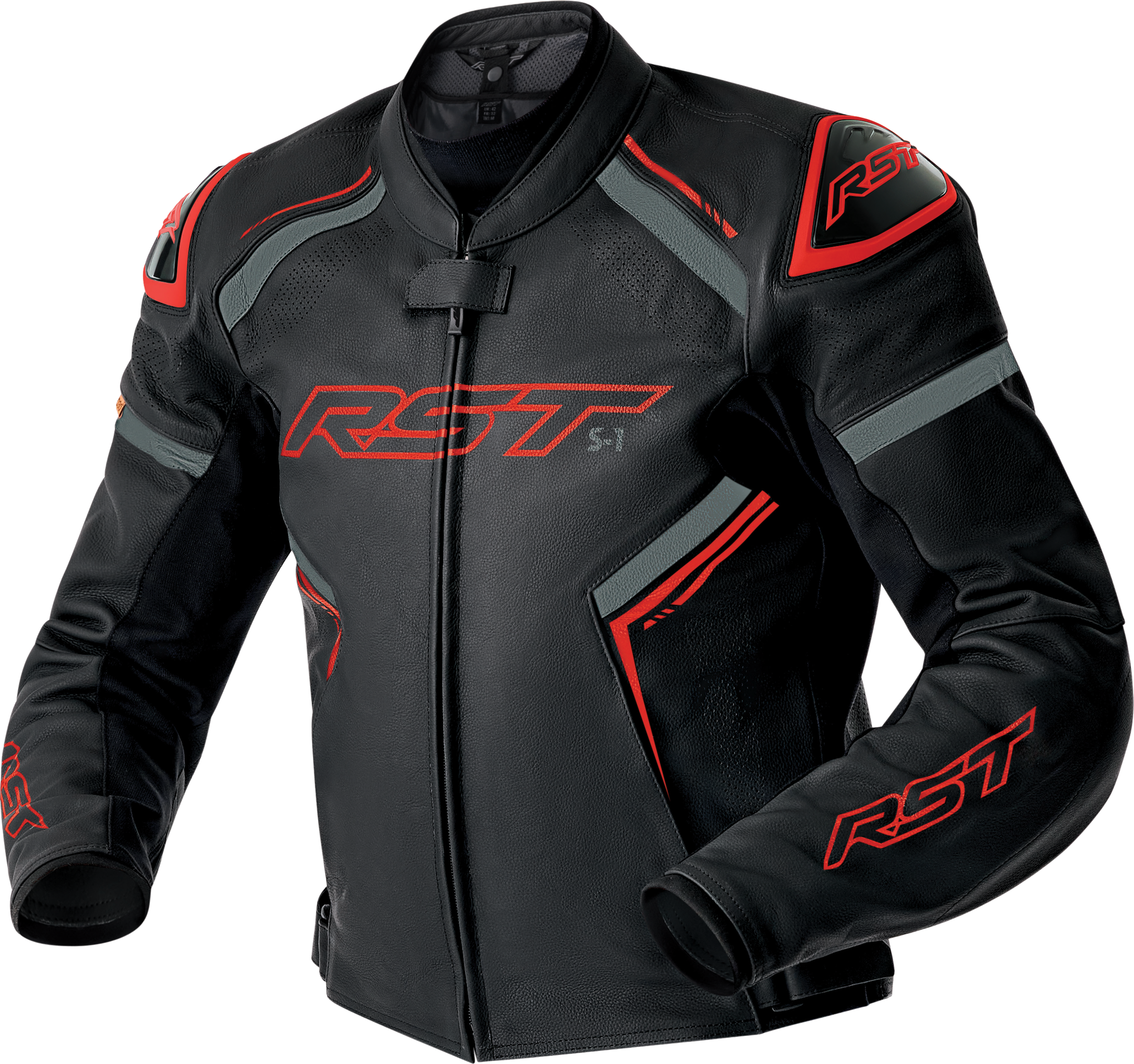 RST S1 D3o Leather Jacket Blk/Gry/Red 3x 556-3605450