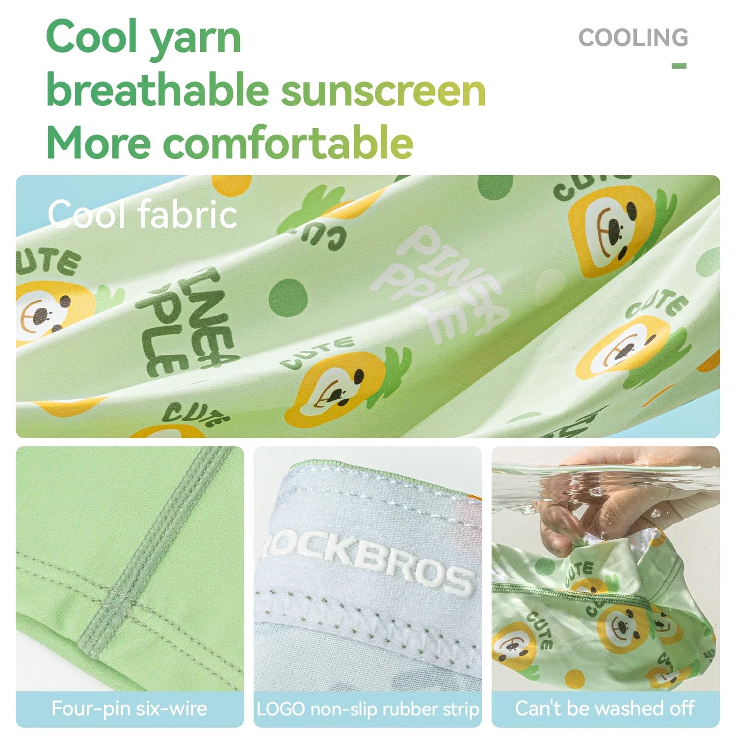 Kids Cooling Arm Sleeves Breathable Sun Protection