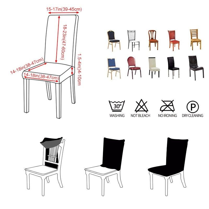 Christmas Chair Cover Stretch Seat Case Spandex Chair Covers Elastic for Kitchen Dining Room Chair Banquet Slipcovers Persons Chair Cover for Christmas Kitchen Decoration Restaurant Holiday Festival Party