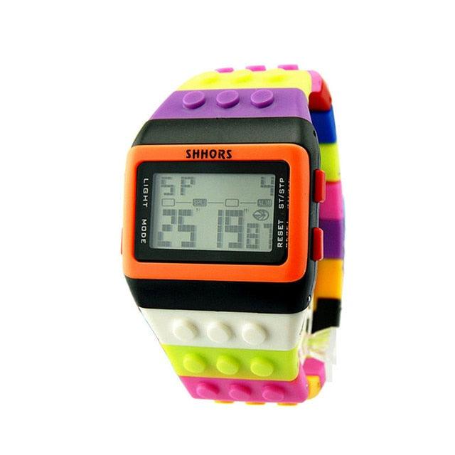 Colorful Digital Wrist Watch Men Women Colorful Digital Sport LED Quar ...
