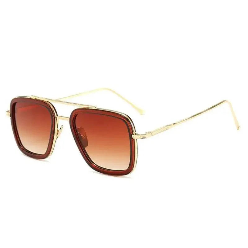 Cool Glasses Modern  Elegant Cosplay Vintage Retro  Sunglasses Vintage Aviator Square Sunglasses for Men Gold Frame Retro  Classic Sunglasses