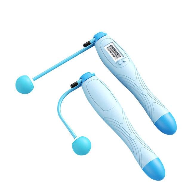 Cordless Electronic Skipping Rope Gym Fitness Cordless Skipping Smart Jump Rope With LCD Screen Counting Speed Skipping Rope With Calorie Counter Adjustable Digital Weighted Jumping Rope For Fitness Exercise Cordless Jump Rope Suitable For Women
