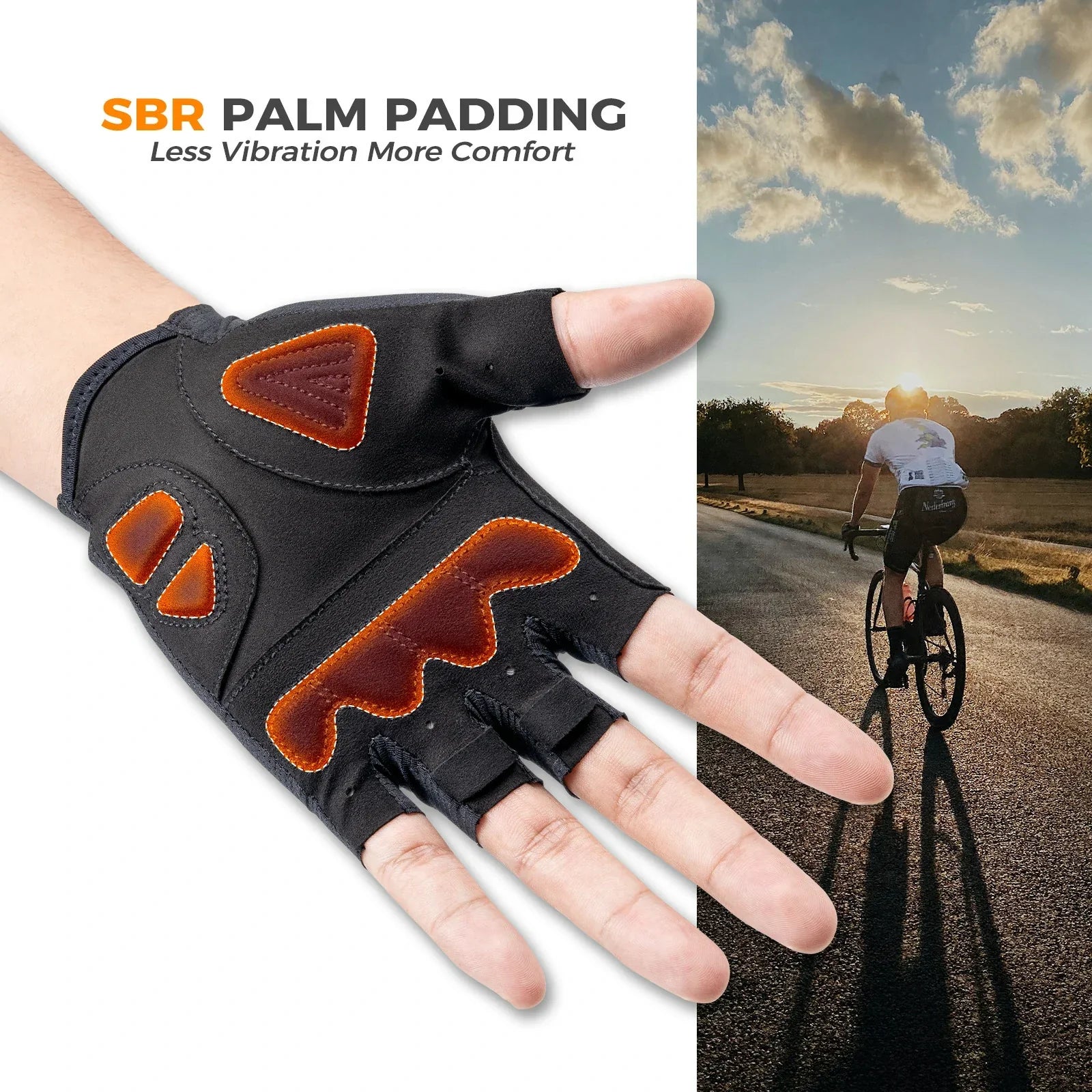 Cycling Gloves Half Finger SBR Padded