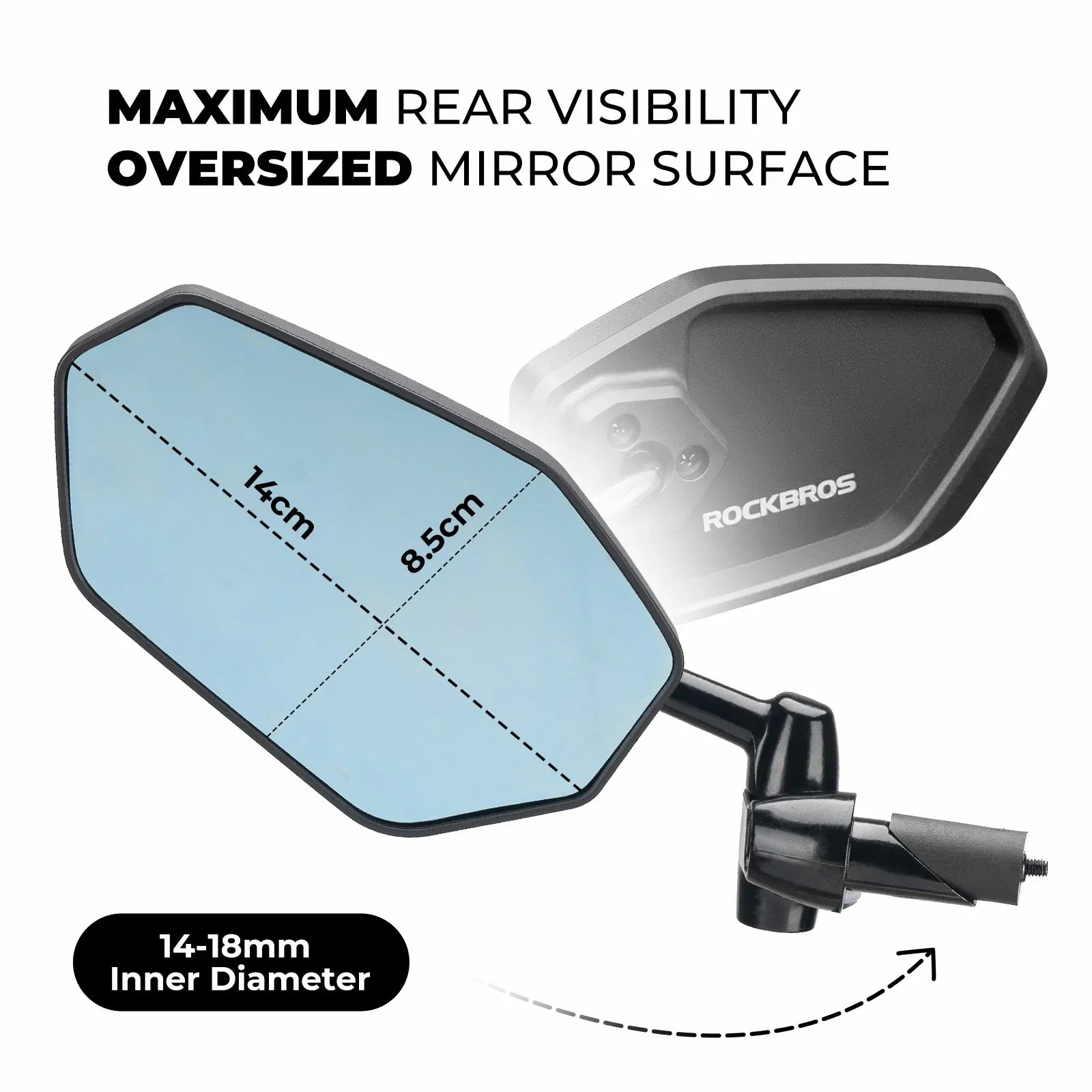 Cycling Mirror Wide-Angle Anti-Glare Rear View