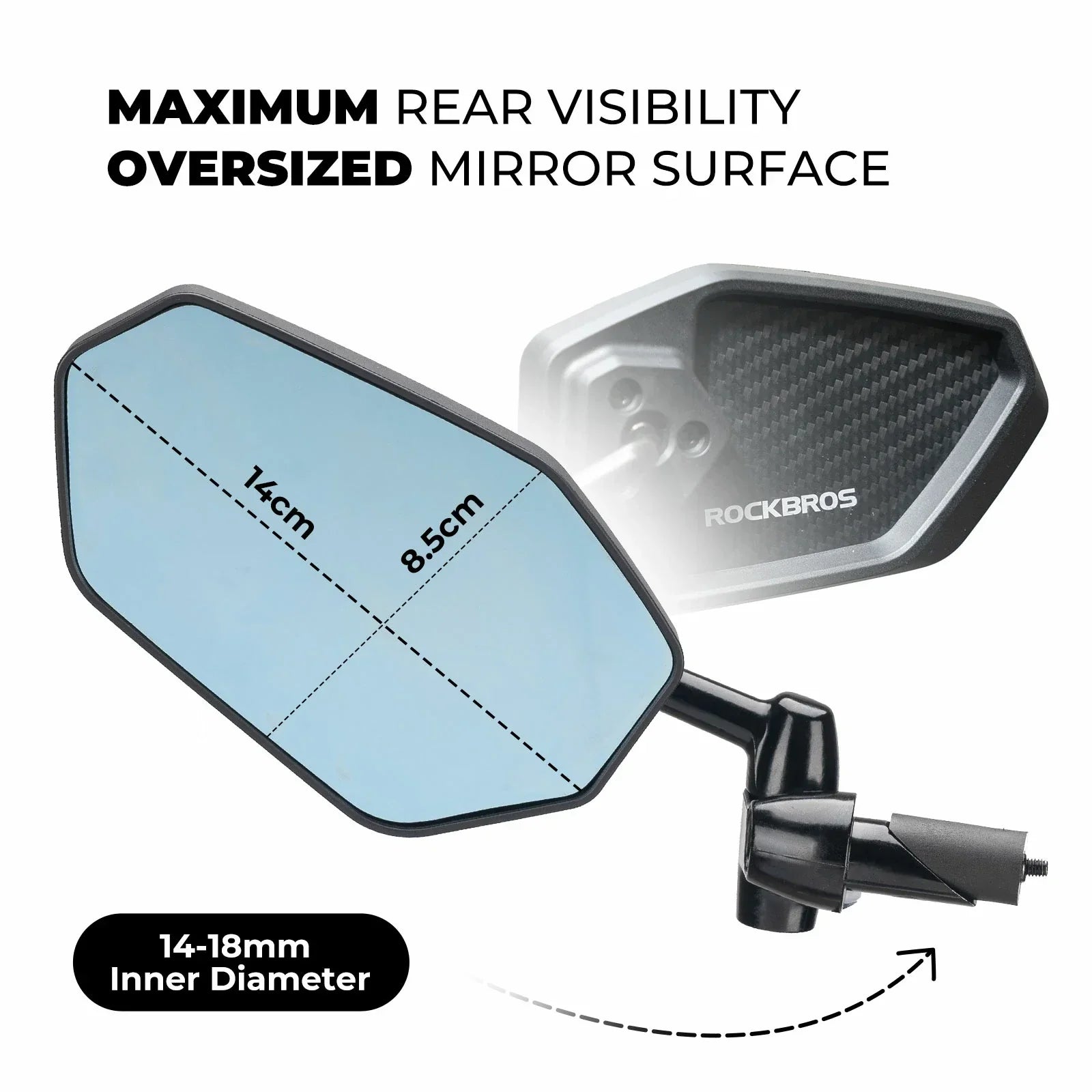 Cycling Mirror Wide-Angle Anti-Glare Rear View