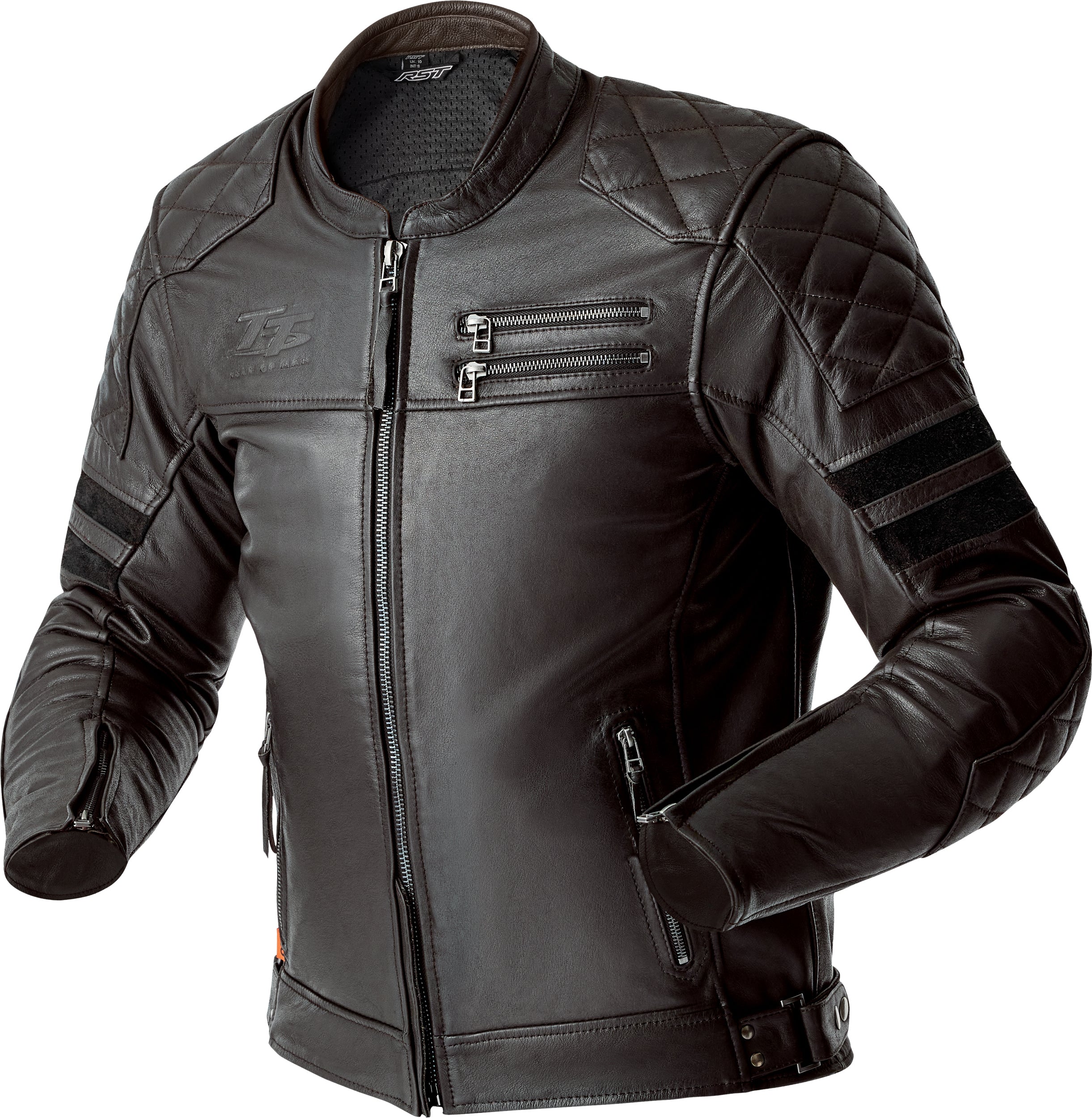 RST Hillberry D3o Jacket Brown Leather Lg 556-3639144