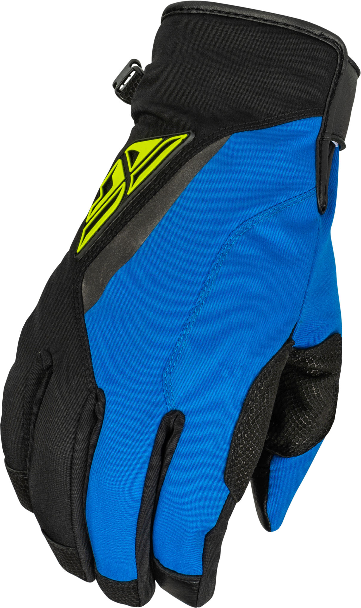 Fly Racing Title Long Gloves Black/Blue/Hi-Vis 2x 371-06122X