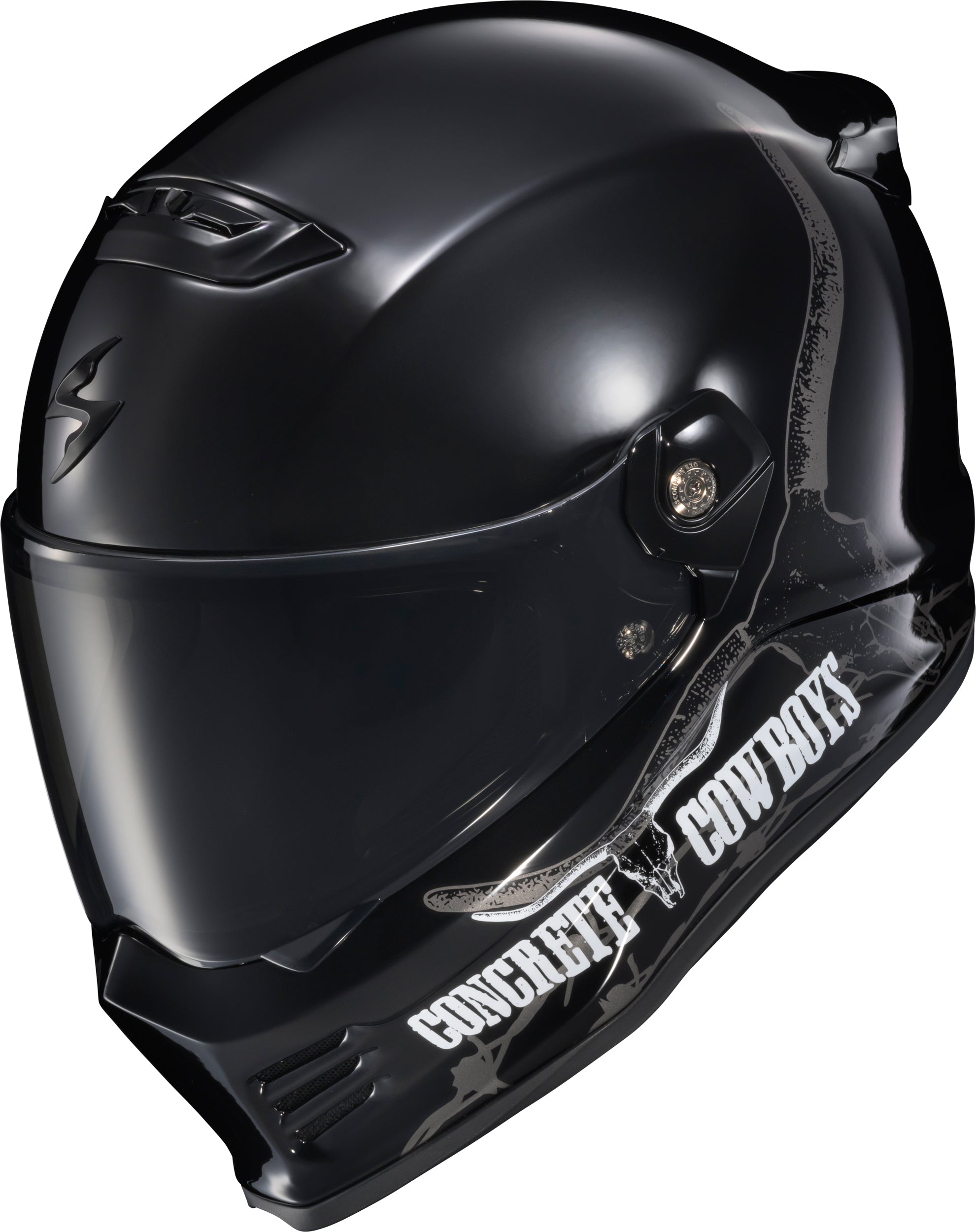 Covert Fx Full Face Helmet Concrete Cowboys Gloss Blk Lg