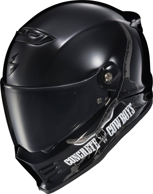 Covert Fx Full Face Helmet Concrete Cowboys Gloss Blk Lg