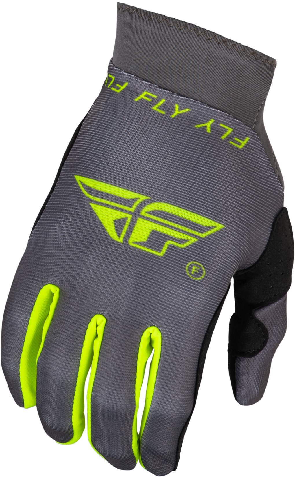 Fly Racing Pro Lite Gloves Charcoal/Hi-Vis Sm 377-042S