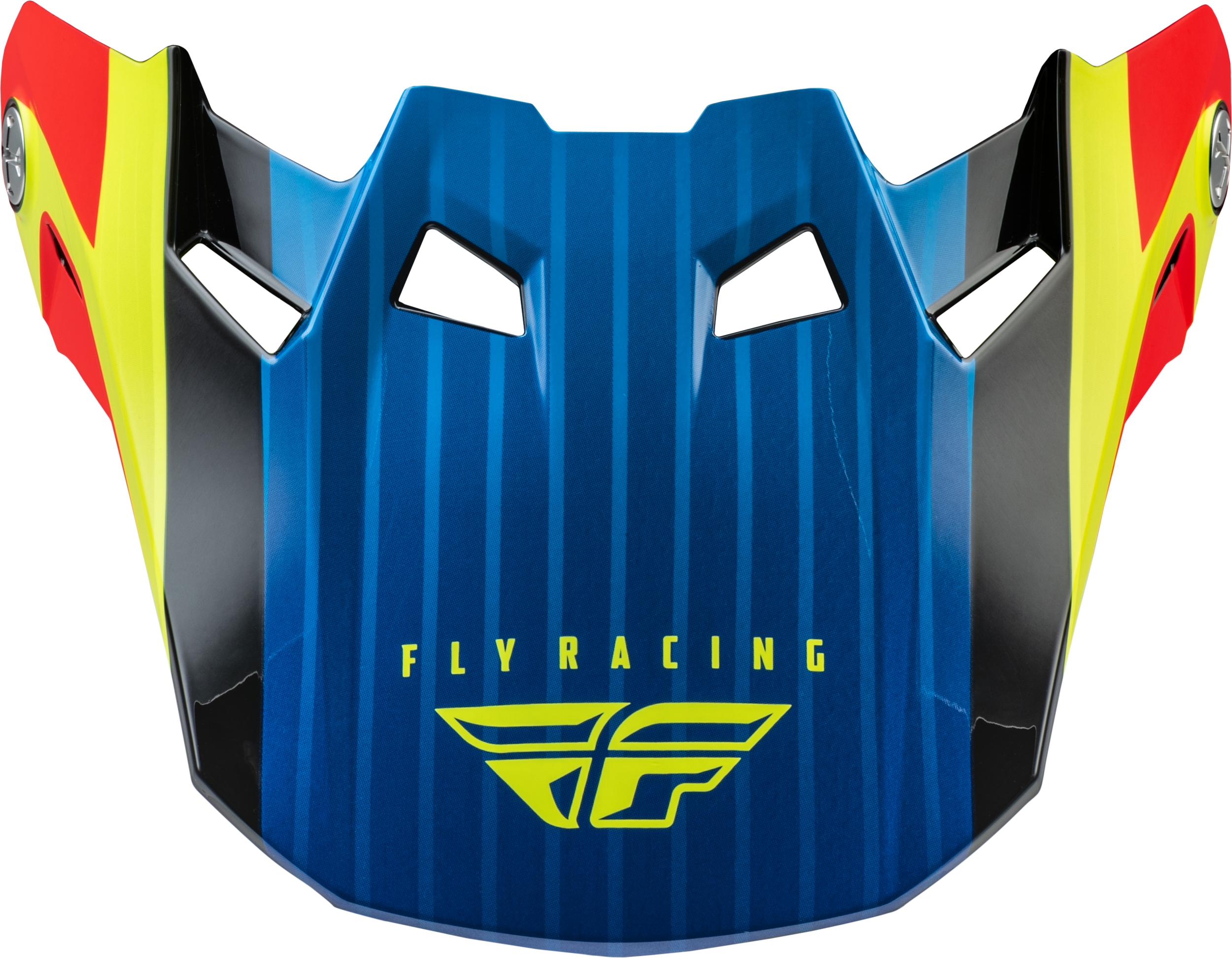 Fly Racing Formula Carbon Prime Visor Hi-Vis/Blue/Red Yl/Sm 73-47102S