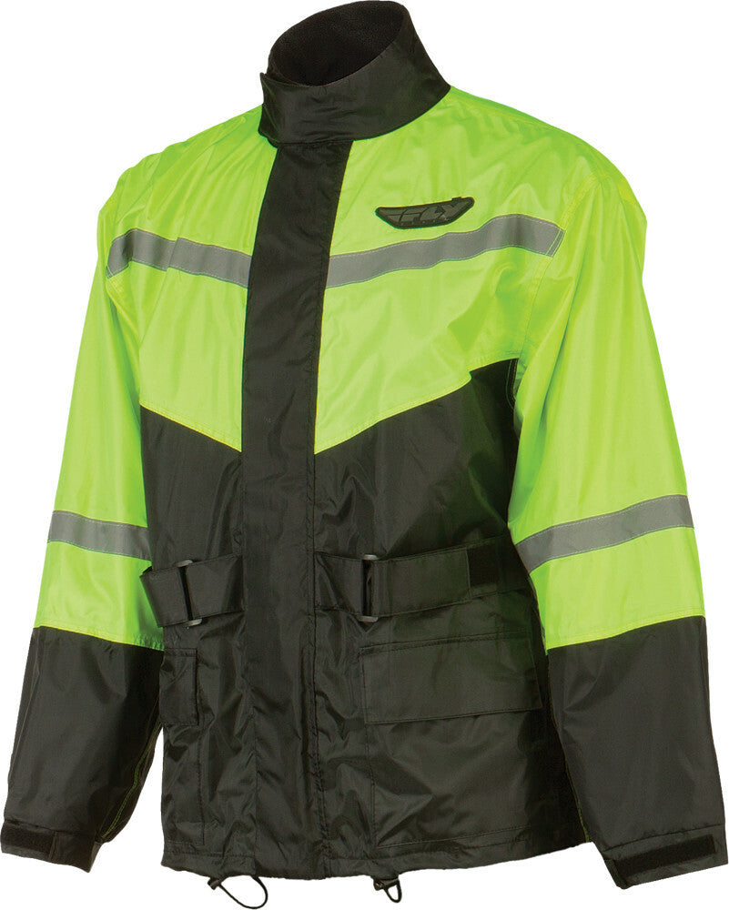 Fly Racing 2-Piece Rain Suit Black/Hi-Vis Sm 479-8018S