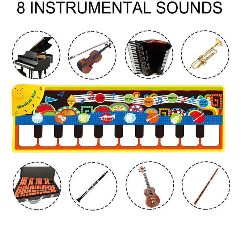 Baby Electronic Music Piano Play Mat Multi-function 8 Instruments Mode ...