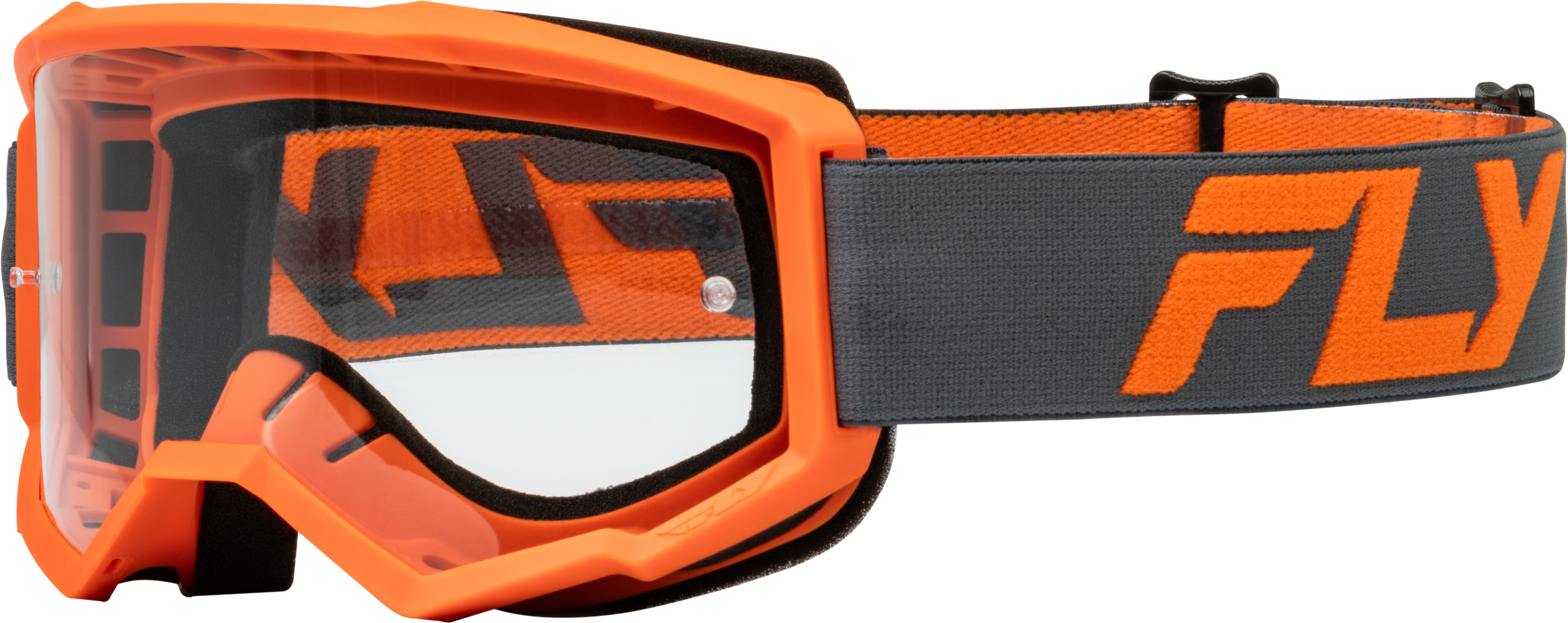 Fly Racing Youth Focus Goggle Char/Orange W/ Clear Lens 37-51154Y